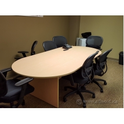 Blonde 8' Racetrack Board Room Conference Table